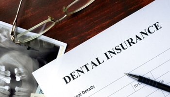 dental insurance form on table 